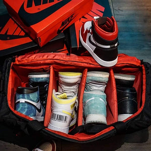 Sneaker Bag - Schuhtasche Reisetasche für Schuhe mit Trennwänden ohne Druck–  passend bis zu 4 Paar
